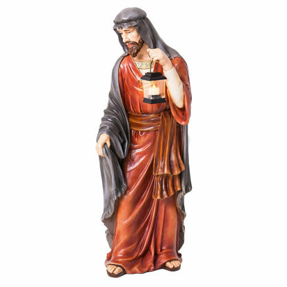 Nativity Set of 3: Mary, Joseph, and Baby Jesus, Full Color | Plow & Hearth