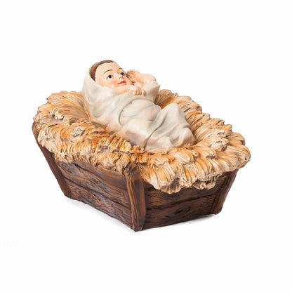 Nativity Set of 3: Mary, Joseph, and Baby Jesus, Full Color | Plow & Hearth