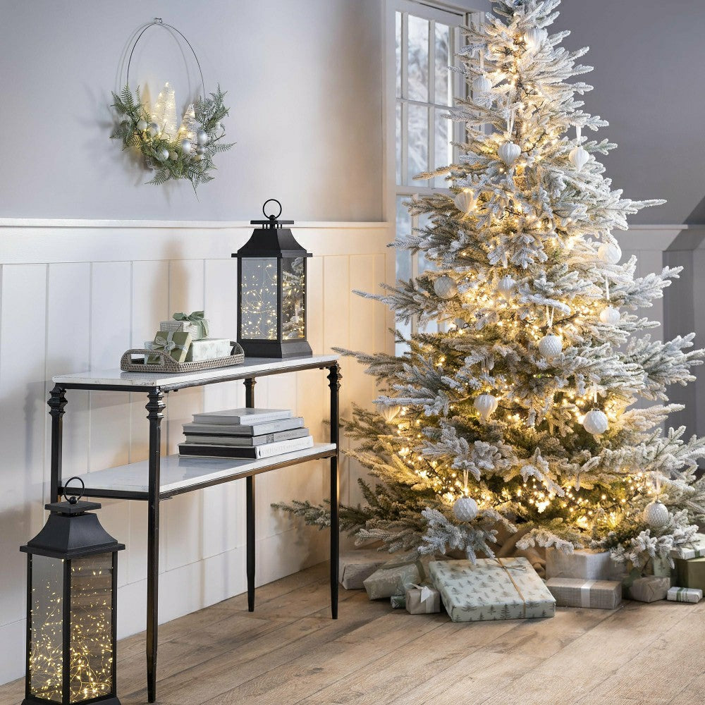 Flocked Roanoke Spruce Christmas Tree | Plow & Hearth