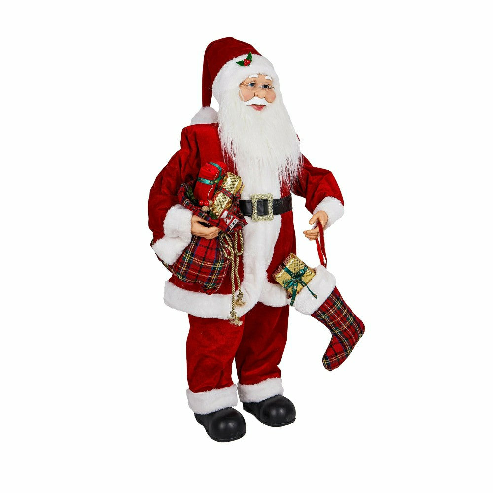 Traditional Santa LED Table Decor Dancing Santa Claus with Music, 39.5 | Plow & Hearth