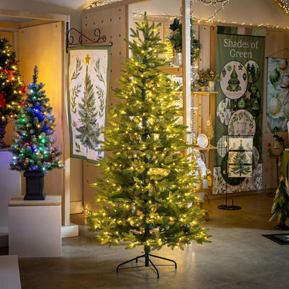 Heartfelt Cheer Tree Artificial LED Spruce, 400 Lights, 84"H | Plow & Hearth