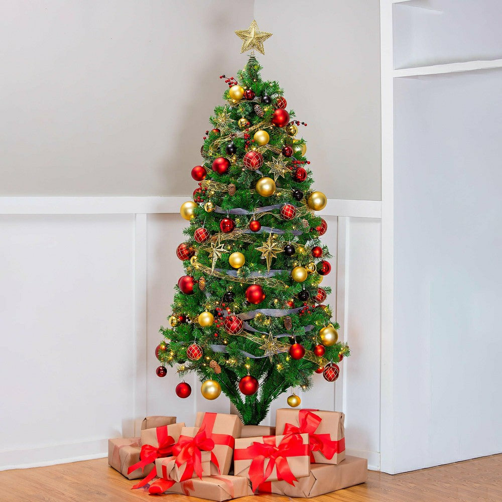 Holiday Traditions Complete Christmas Tree Kit with 250 Lights and 140 | Plow & Hearth