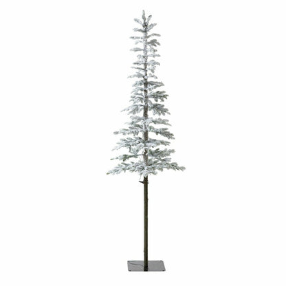 7' Monte Rosa Flocked Alpine Fir Christmas Tree with 200 Warm White LE | Plow & Hearth