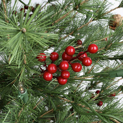 Shades of Emerald 60"H Lit Artificial Christmas Pine Tree with Resin B | Plow & Hearth