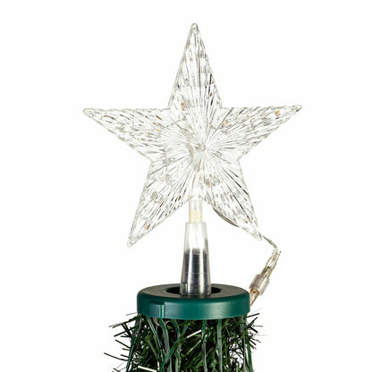 Indoor/Outdoor Christmas Tree With Multicolor Lights, 71" | Plow & Hearth