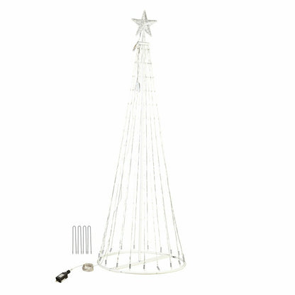 Indoor/Outdoor Christmas Tree Cone with Multicolor Lights, Tall | Plow & Hearth