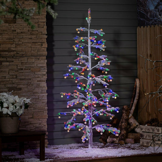 Twas the Night Tree Indoor/Outdoor Artificial LED Frosted Tree with Gl | Plow & Hearth