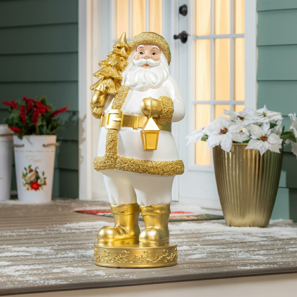 Gold Santa Resin Garden Statue, 32"H | Plow & Hearth