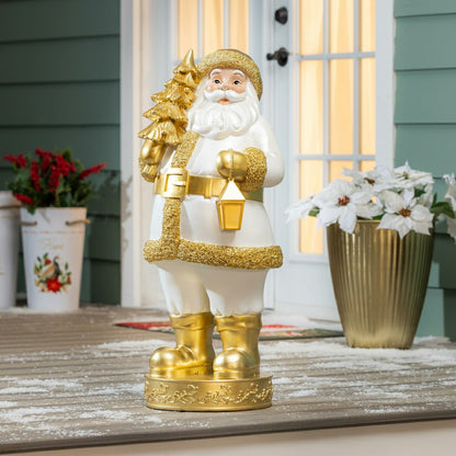Gold Santa Resin Garden Statue, 32"H | Plow & Hearth