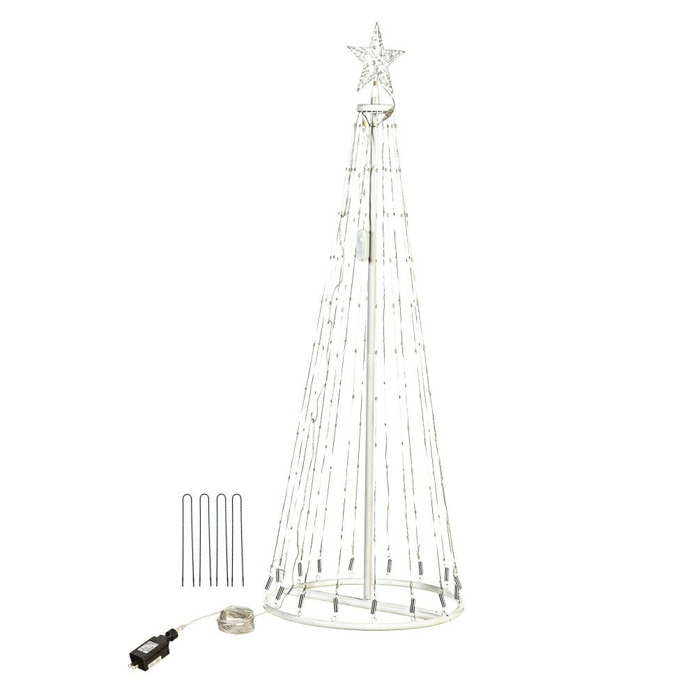 Indoor/Outdoor Christmas Tree Cone with Multicolor Lights, Small | Plow & Hearth