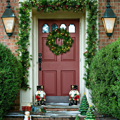 Battery-Operated Holiday Wreath w/Auto Timer | Plow & Hearth