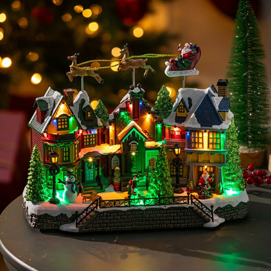 Heartfelt Cheer LED Table Decor Plastic Christmas Town Color Changing, | Plow & Hearth