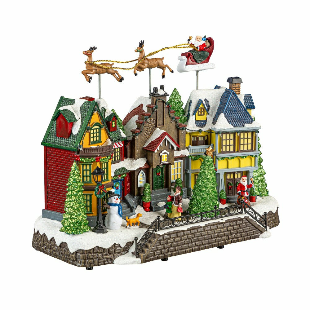 Heartfelt Cheer LED Table Decor Plastic Christmas Town Color Changing, | Plow & Hearth