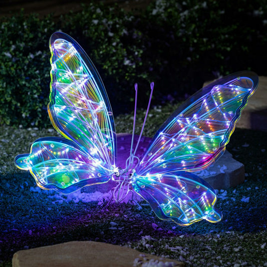 Season to Sparkle Outdoor Lamp & Lighting, LED Butterfly, 24"H | Plow & Hearth