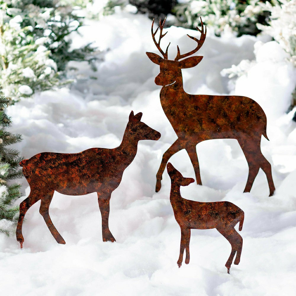 Set of 3 Deer Stakes | Plow & Hearth