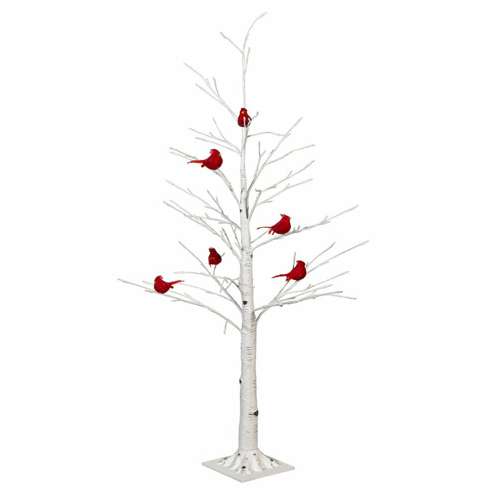 Snowbirds Tree Cardinal Birch with Cardinals Indoor/Outdoor LED Tree,  | Plow & Hearth