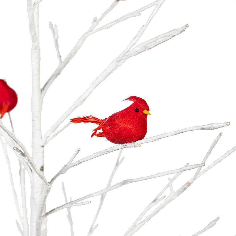 Snowbirds Tree Cardinal Birch with Cardinals Indoor/Outdoor LED Tree,  | Plow & Hearth