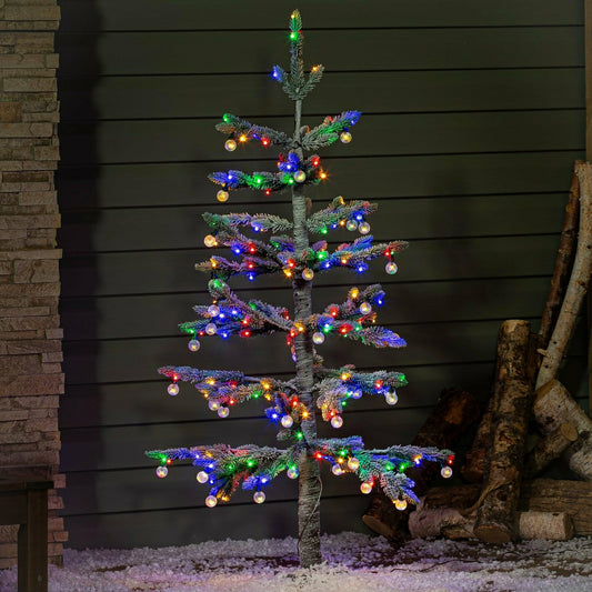 Twas the Night Tree Indoor/Outdoor Artificial LED Frosted Tree with Gl | Plow & Hearth