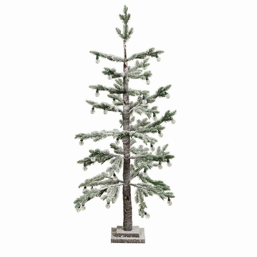 Twas the Night Tree Indoor/Outdoor Artificial LED Frosted Tree with Gl | Plow & Hearth