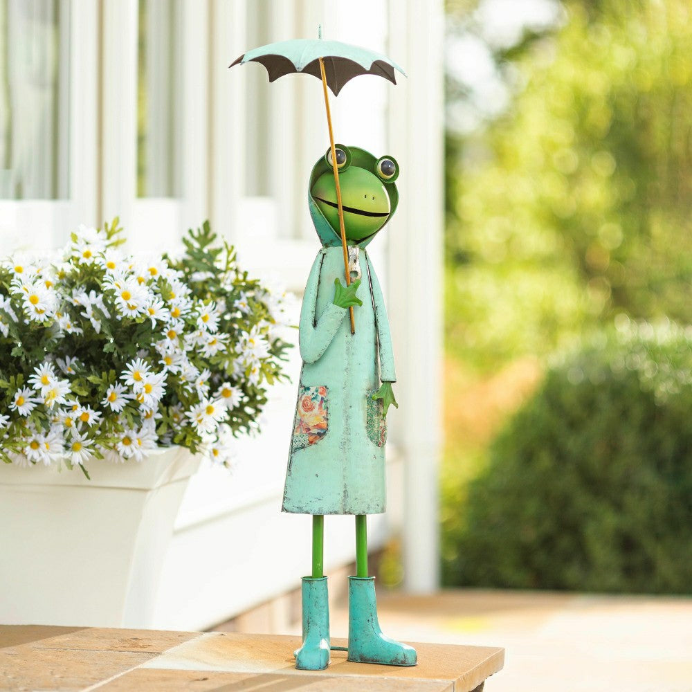 Metal Storybook Frog Garden Statue | Plow & Hearth