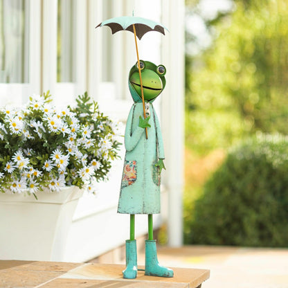 Metal Storybook Frog Garden Statue | Plow & Hearth
