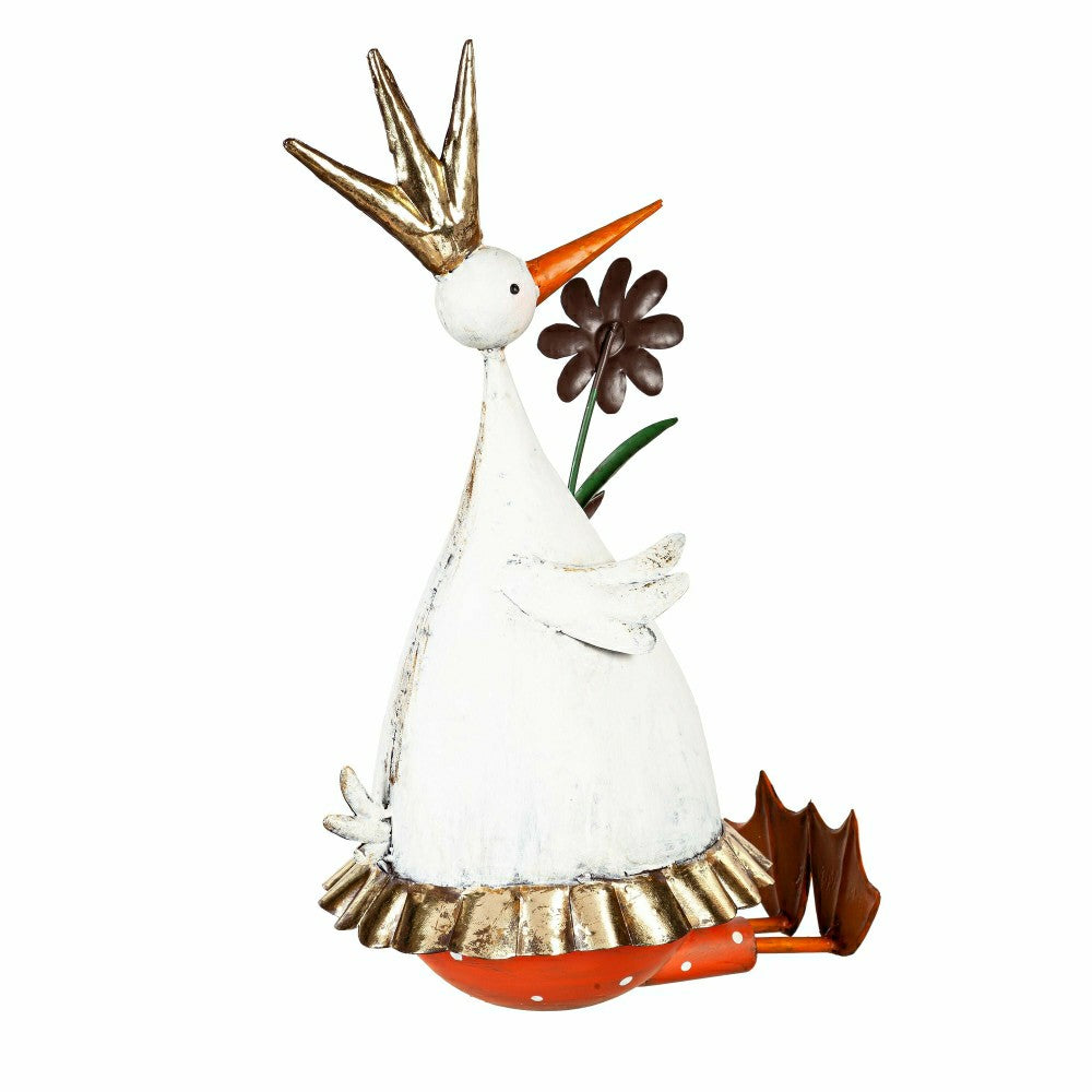 Metal Duck With Flower Garden Statue | Plow & Hearth