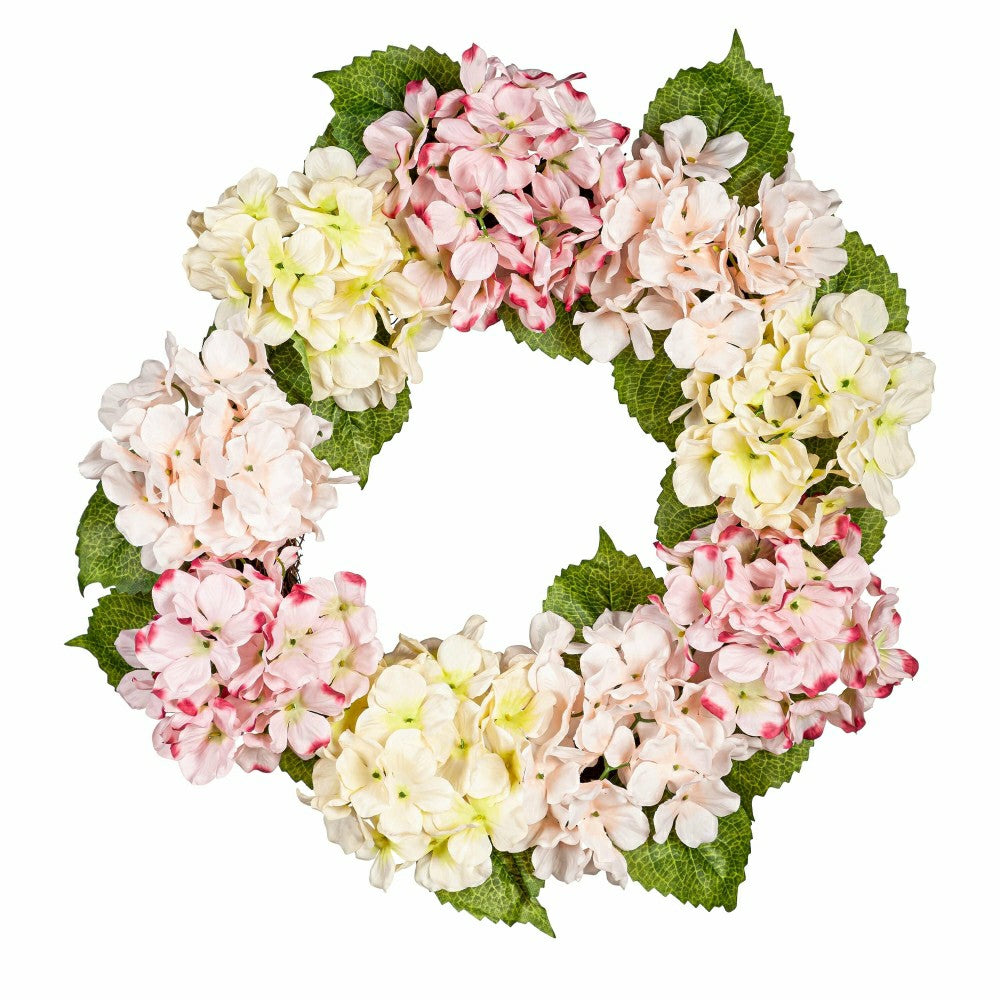 Pink Hydrangea Wreath | Plow & Hearth