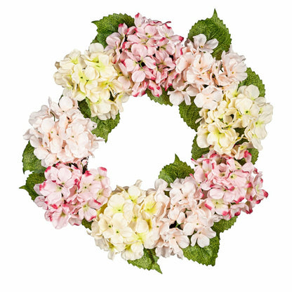 Pink Hydrangea Wreath | Plow & Hearth