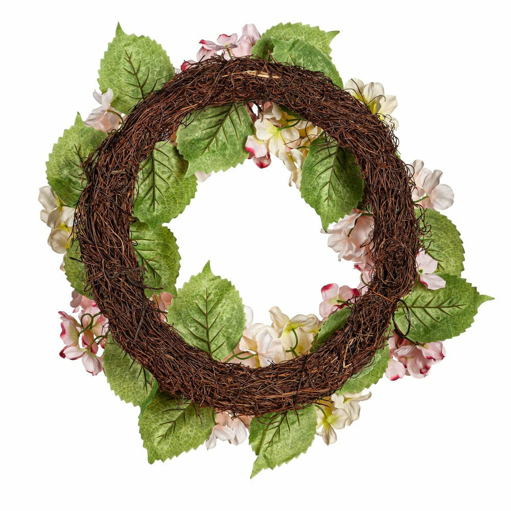Pink Hydrangea Wreath | Plow & Hearth