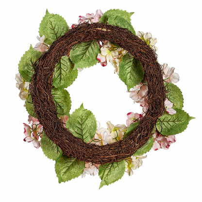 Pink Hydrangea Wreath | Plow & Hearth