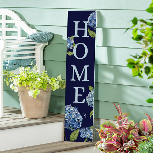 VivaStyle Garden Decor, Porch Leaner, Hydrangea Haven "HOME", 10.75" L | Plow & Hearth