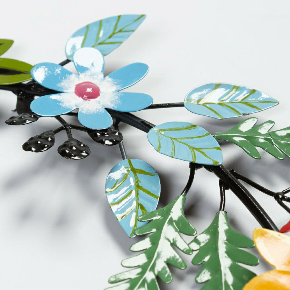 Indoor/Outdoor Floral and Berry Metal Wreath | Plow & Hearth