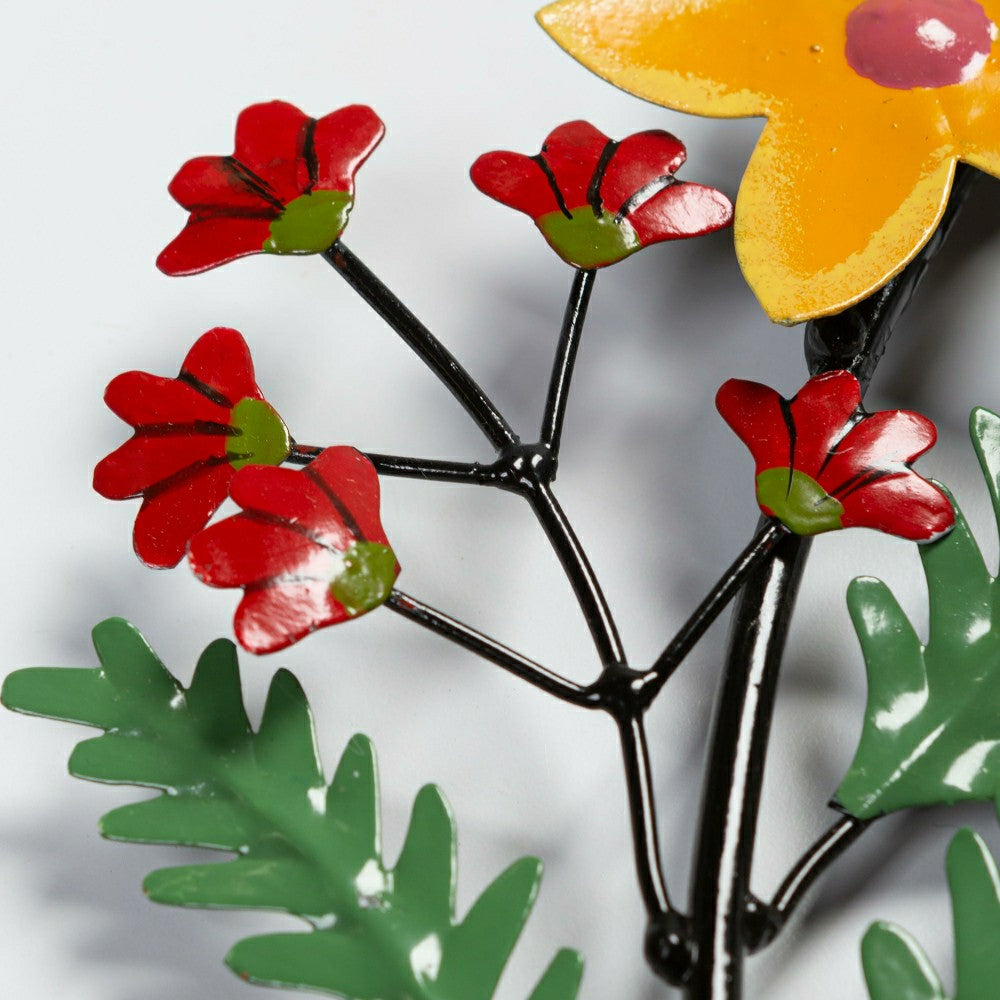 Indoor/Outdoor Floral and Berry Metal Wreath | Plow & Hearth