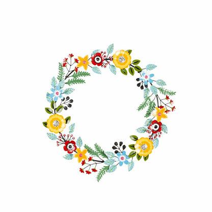 Indoor/Outdoor Floral and Berry Metal Wreath | Plow & Hearth
