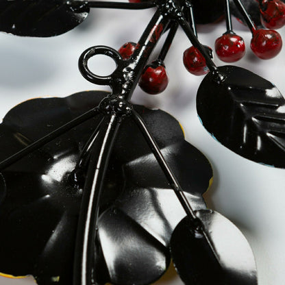 Indoor/Outdoor Floral and Berry Metal Wreath | Plow & Hearth