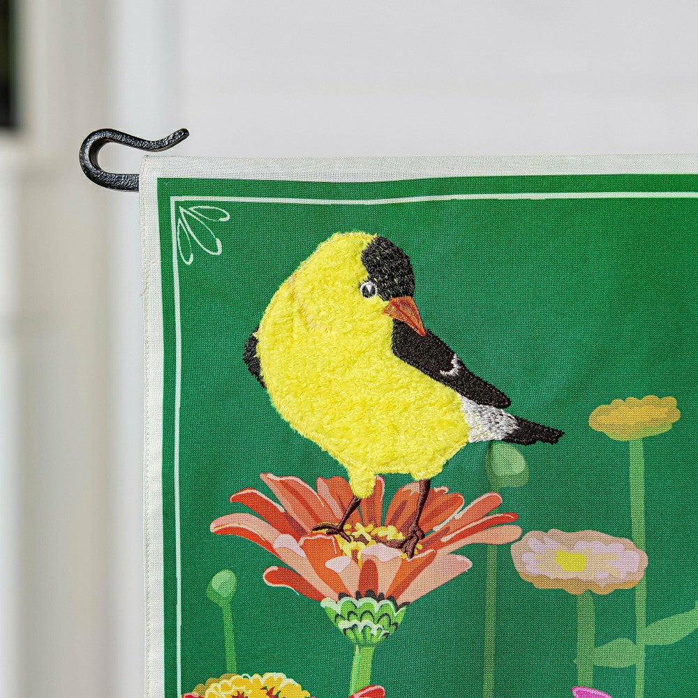 Finches and Flowers Everlasting Impression Textile Décor | Plow & Hearth
