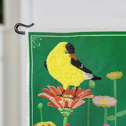 Finches and Flowers Everlasting Impression Textile Décor | Plow & Hearth
