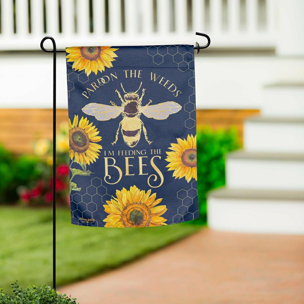 Cottage Garden Pardon the Weeds I'm Feeding The Bee's Suede Garden Fla | Plow & Hearth