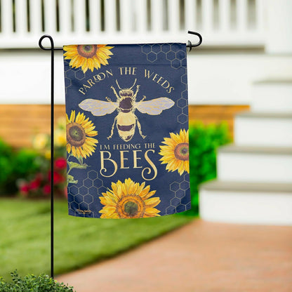 Cottage Garden Pardon the Weeds I'm Feeding The Bee's Suede Garden Fla | Plow & Hearth