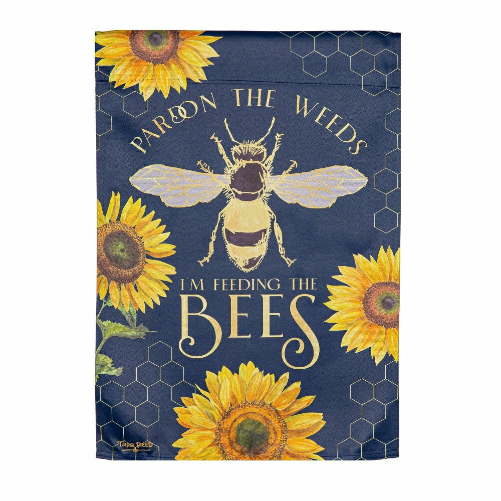 Cottage Garden Pardon the Weeds I'm Feeding The Bee's Suede Garden Fla | Plow & Hearth