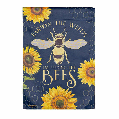 Cottage Garden Pardon the Weeds I'm Feeding The Bee's Suede Garden Fla | Plow & Hearth
