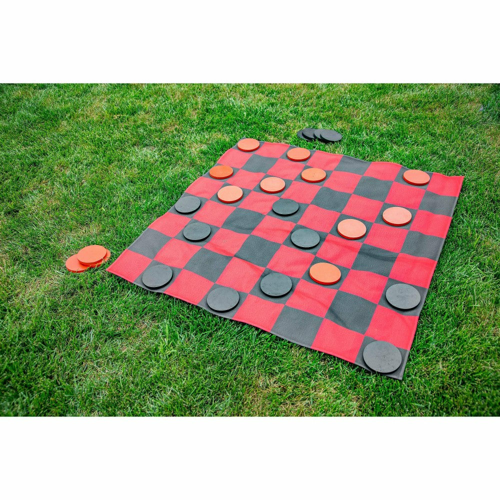 Outdoor Reversible Game Set with Storage Bag, Checkers/Chess | Plow & Hearth