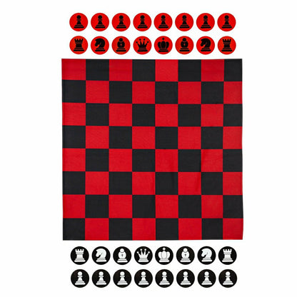 Outdoor Reversible Game Set with Storage Bag, Checkers/Chess | Plow & Hearth