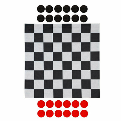 Outdoor Reversible Game Set with Storage Bag, Checkers/Chess | Plow & Hearth