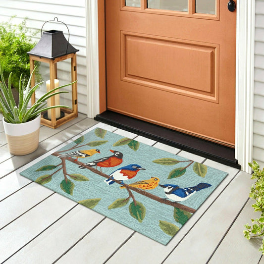 Liora Manne Frontporch Birds On A Branch Indoor/Outdoor Rug | Plow & Hearth