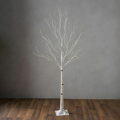 Large Indoor/Outdoor Birch Tree with 600 Warm White Lights | Plow & Hearth