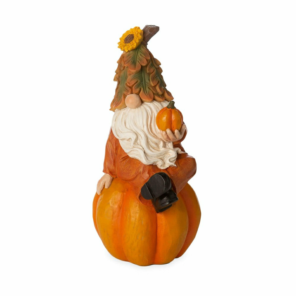Harvest Gnome on Pumpkin Statuary | Plow & Hearth