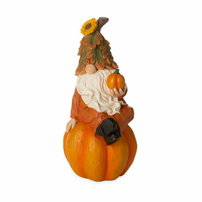 Harvest Gnome on Pumpkin Statuary | Plow & Hearth