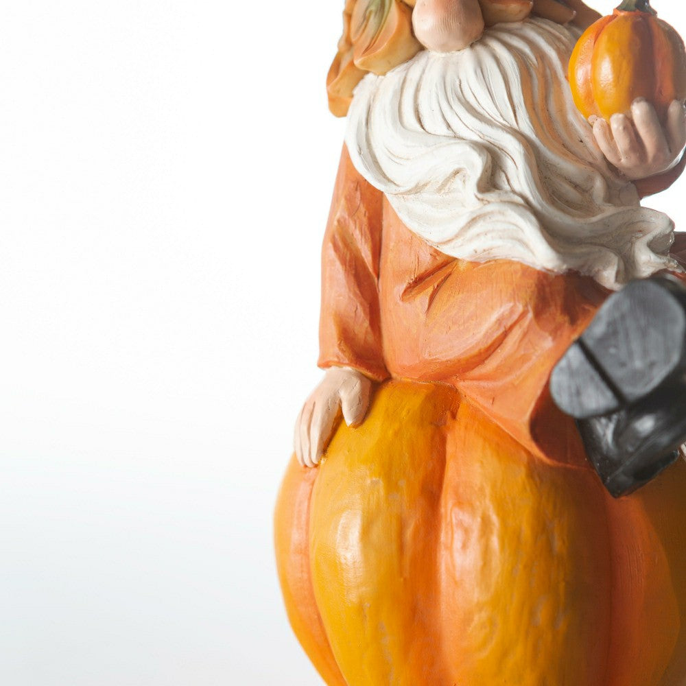 Harvest Gnome on Pumpkin Statuary | Plow & Hearth