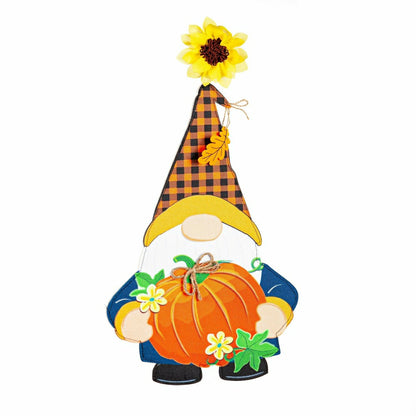 Fall Gnome with Pumpkin Lighted Window Décor | Plow & Hearth